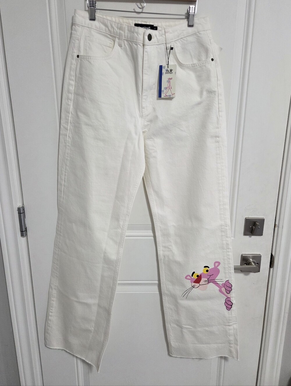 NWT - Desigual x The Pink Panther Women's Wide Leg Jeans - Size 14